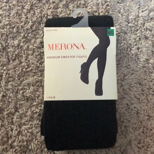 [NWT] Merona Black Premium Sweater Tights